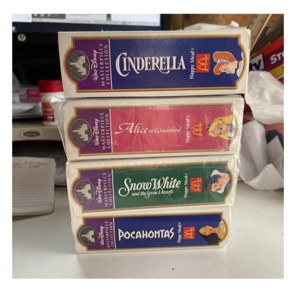 Walt Disney's Masterpiece McDonald's Happy Meal Toys 95-96 Lot of 4 In Mimi VHS